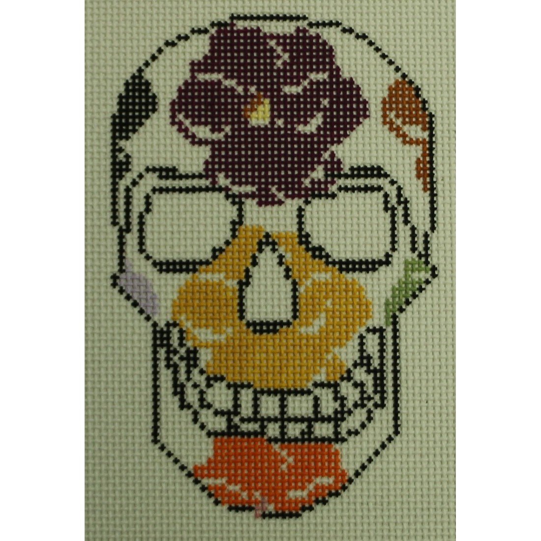 Fall Pansy Skull