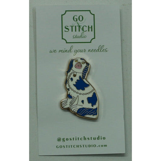 Blue Staffordshire Dog Needle Minder