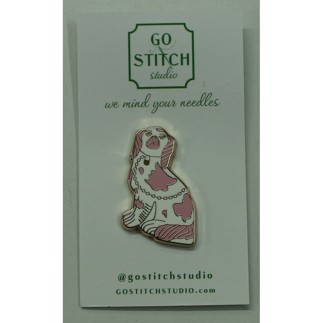 Pink Staffordshire Dog Needle Minder