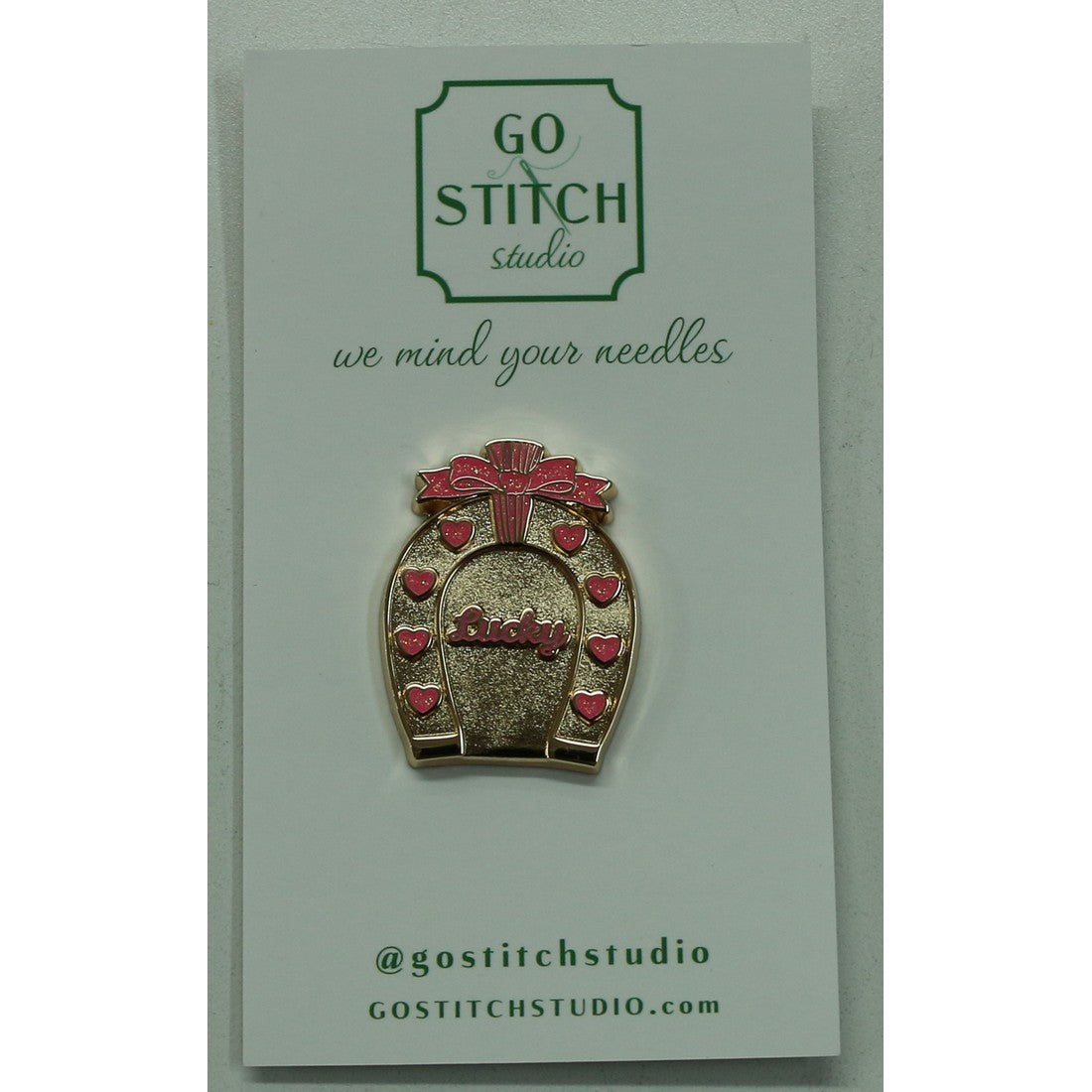 Pink Horseshoe Needle Minder