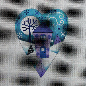 Purple House in Heart