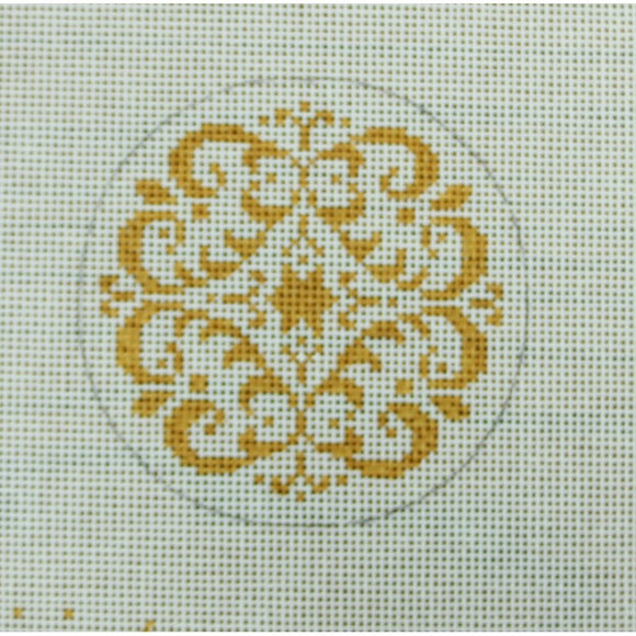 Gold and White Doily
