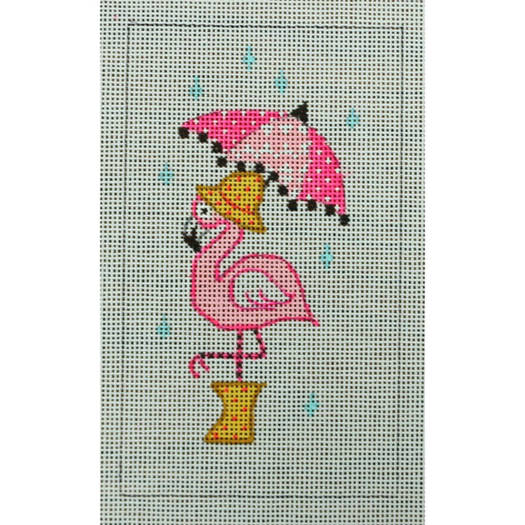 Flamingo in the Rain