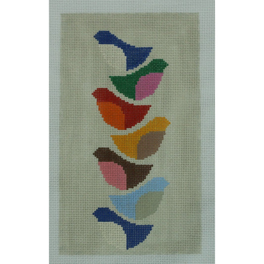 Multi-birds on Beige Eyeglass Case
