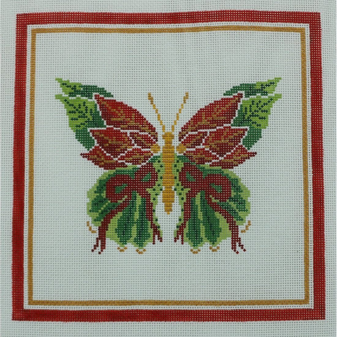 Large Butterfly, Poinsettia