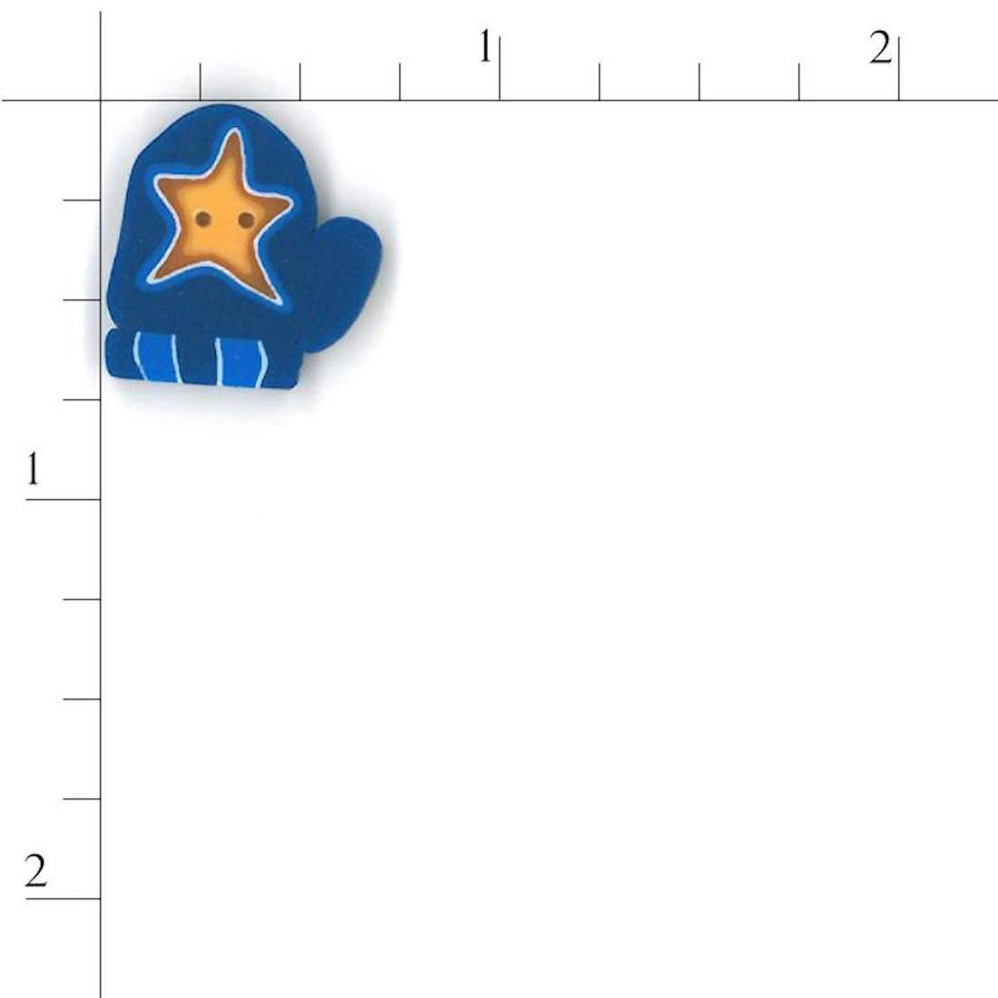 Small Blue Mitten w/ Star 4421.S