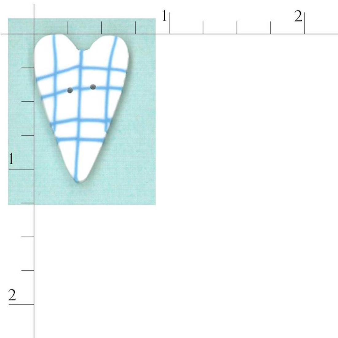 Blue & White Plaid Heart BW1002