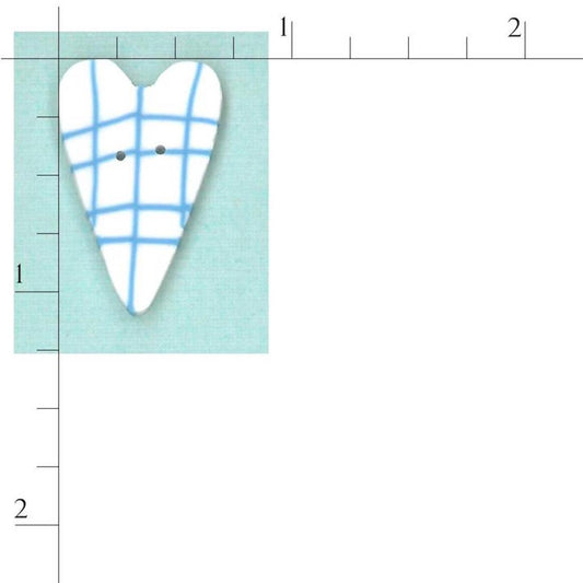 Blue & White Plaid Heart BW1002