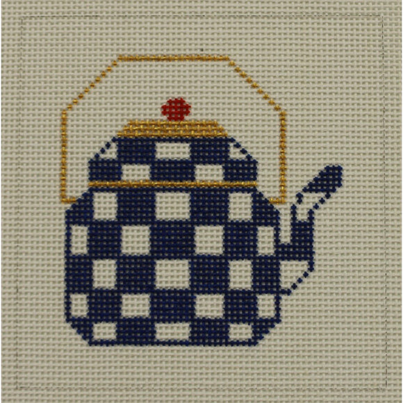 Teapot Square, Blue & White