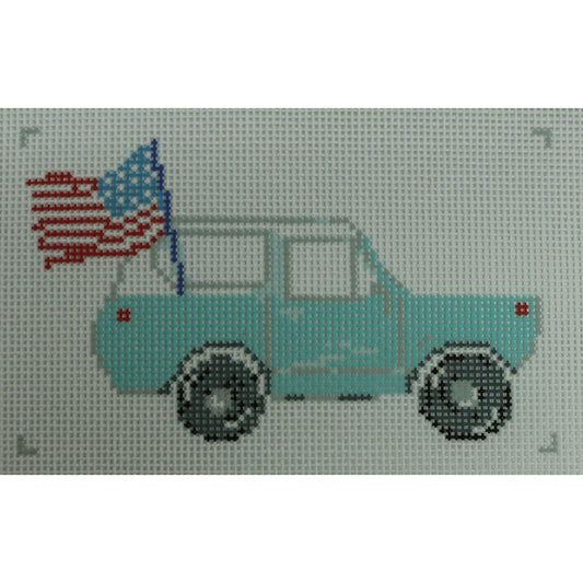 Bronco & Flag