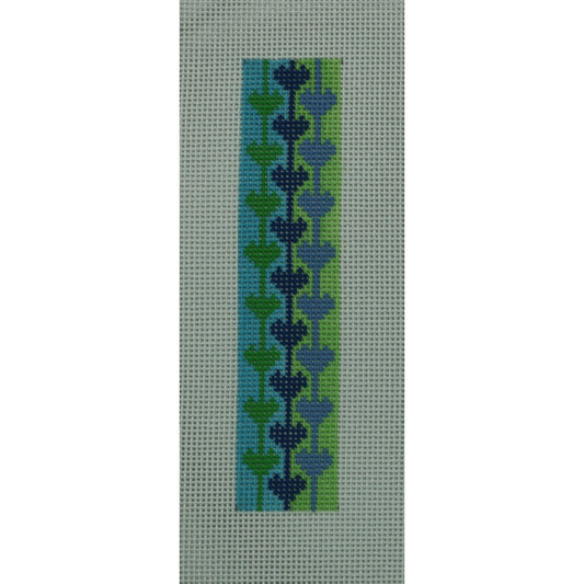 Blue & Green Hearts Key Fob