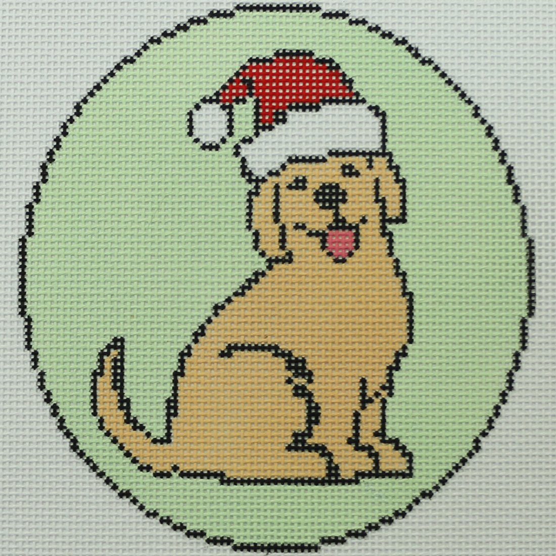 Yellow Lab, Santa Hat