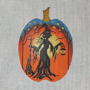 Witch Silhouette Pumpkin