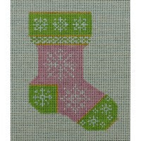 Pink Snowflake Sock