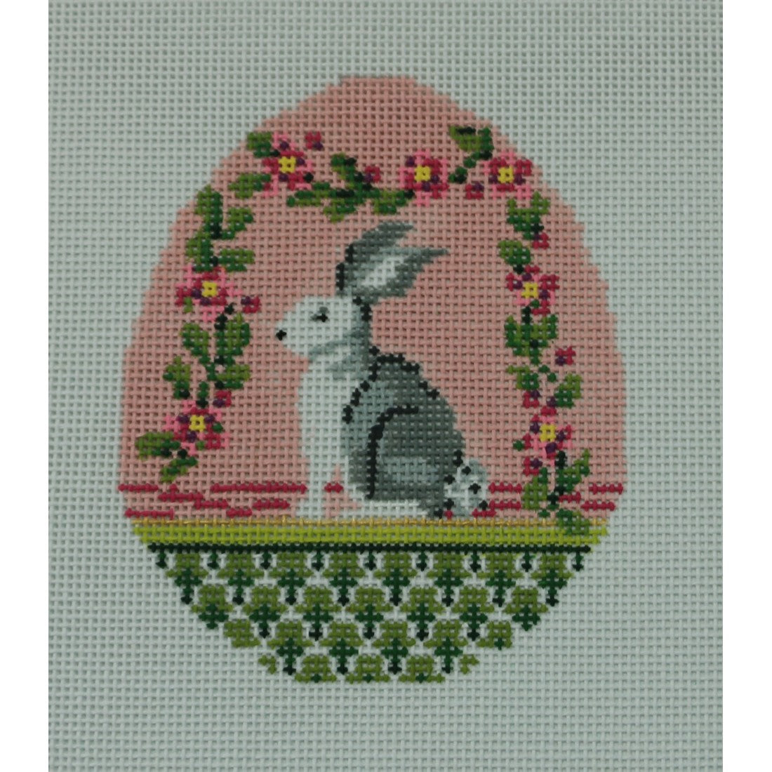Pink Garland Bunny Egg