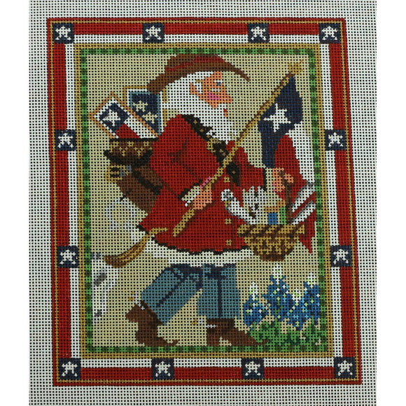 Texas Stitching Santa