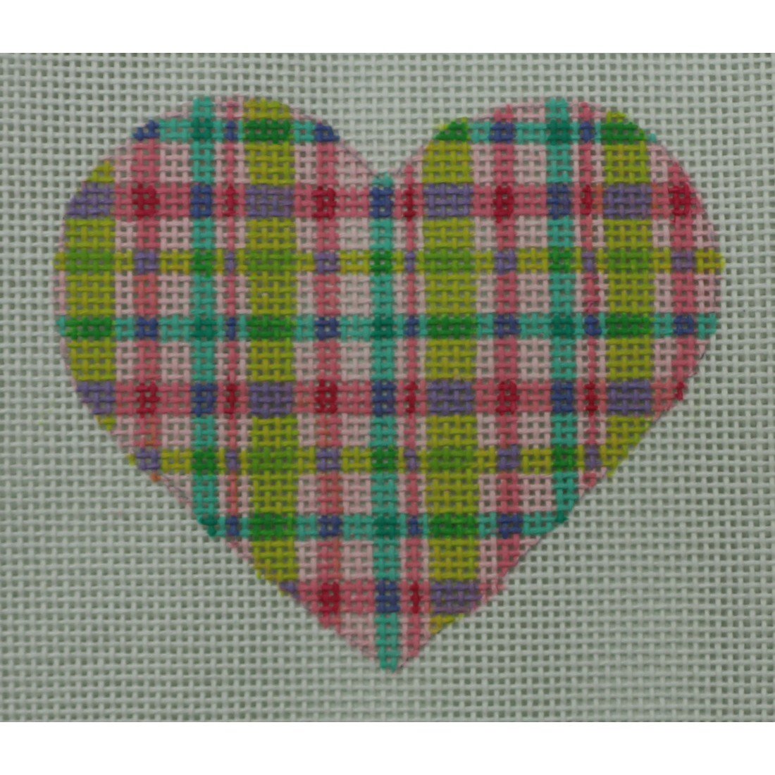 Madras Plaid Heart