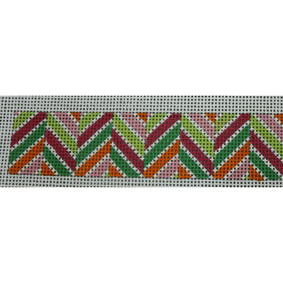 Chevron Multi Belt, Pinks, Green, Orange, 13 mesh