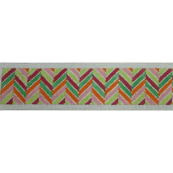 Chevron Multi Belt, Pinks, Green, Orange, 18 mesh