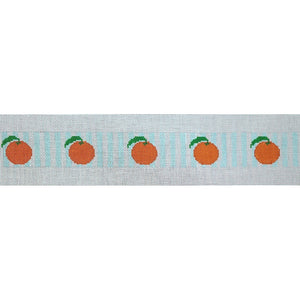 Oranges on Blue Striped Belt