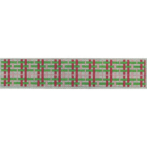 Pink & Green Plaid Key Fob