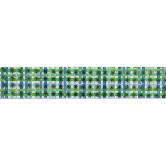 Blue & Green Plaid Key Fob