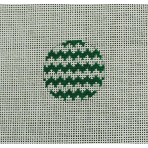 Chevron, Emerald & White Mini Ornament