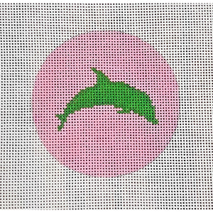 Dolphin, Green & Pale Pink