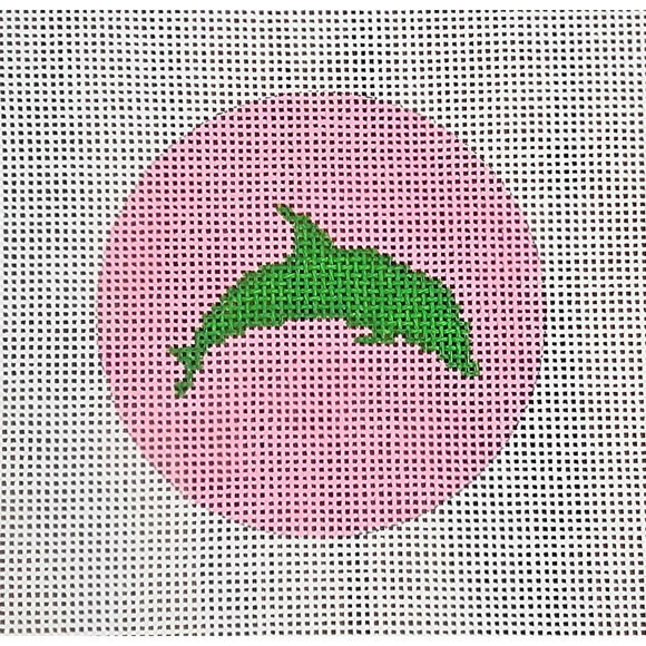 Dolphin, Green & Pale Pink