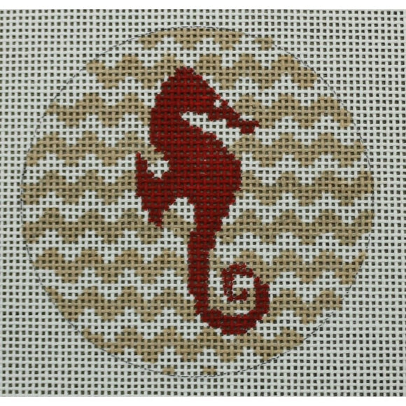 Seahorse, Red & Khaki