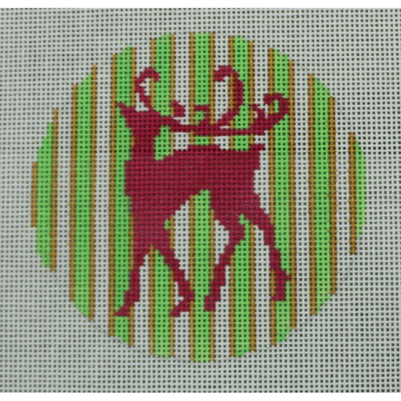 Pink Reindeer, Green & Gold