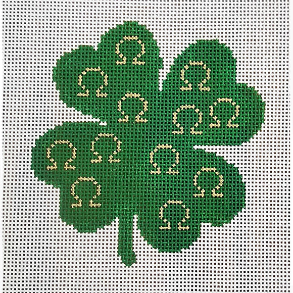 Horseshoes on Green Shamrock