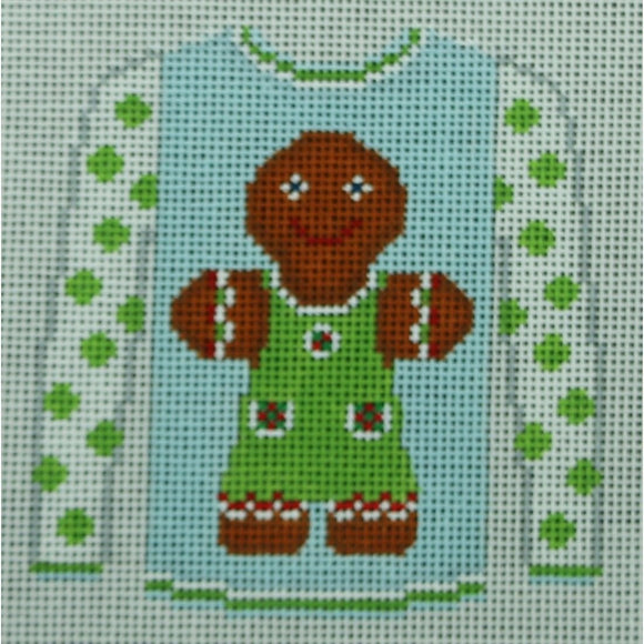 Gingerbread Girl on Blue