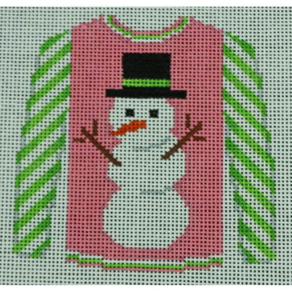 Snowman on Pink