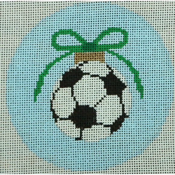 Soccer Ball on Pale Blue