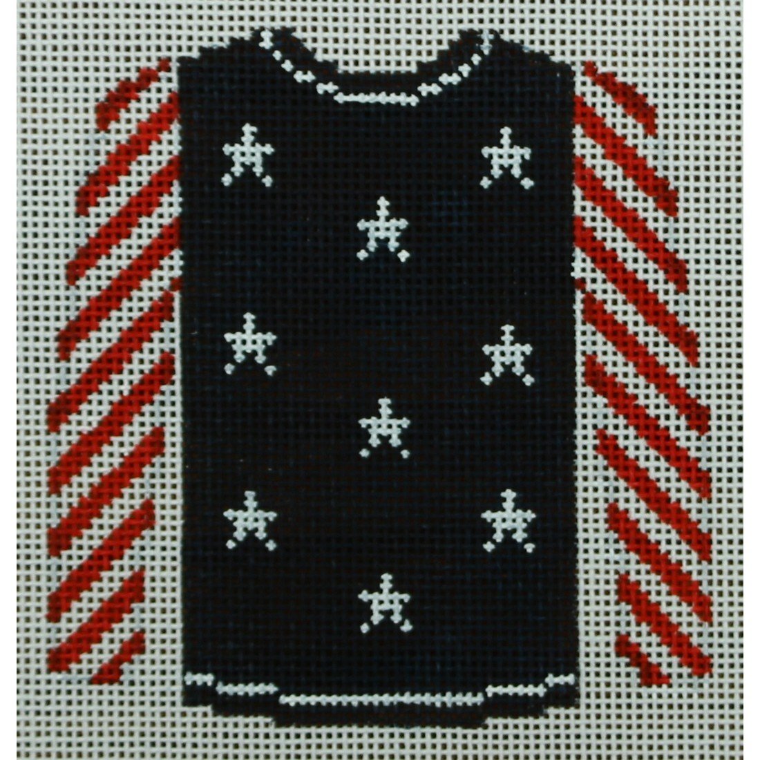 Navy Sweater, White Stars/Red Stripes