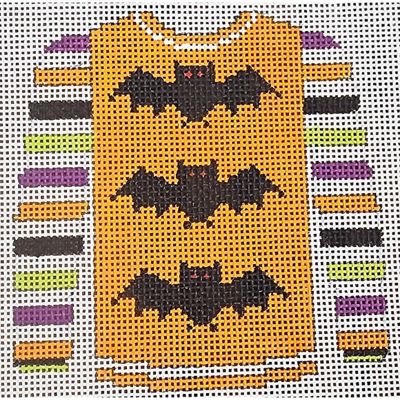 3 Bats on Orange Sweater