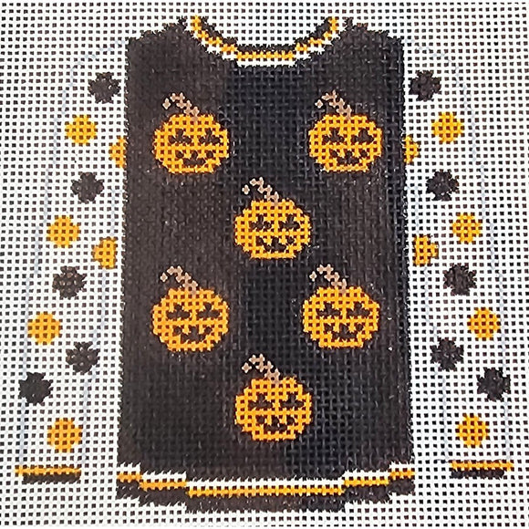 5 Pumpkins on Black Sweater