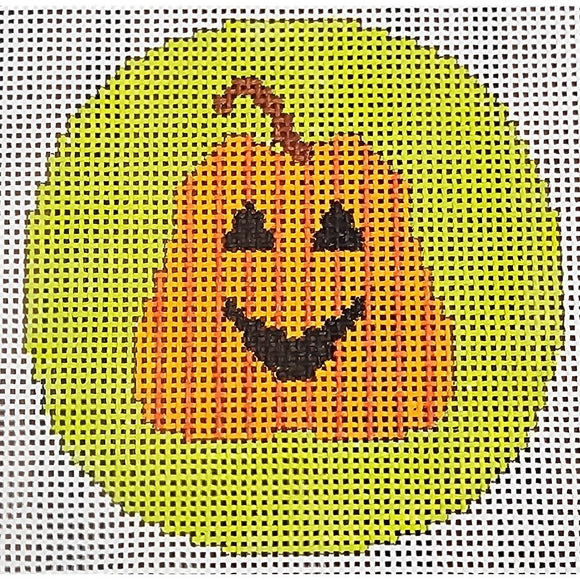 Striped Pumpkin on Lime, 13 mesh