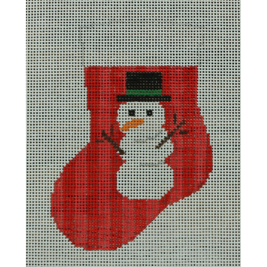 Snowman on Red