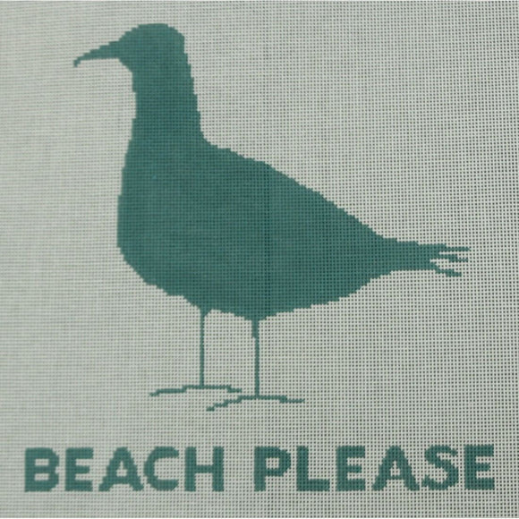 Beach Please, White, 13 mesh