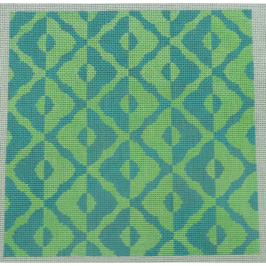 Mirror Flowers, Blue, Jade