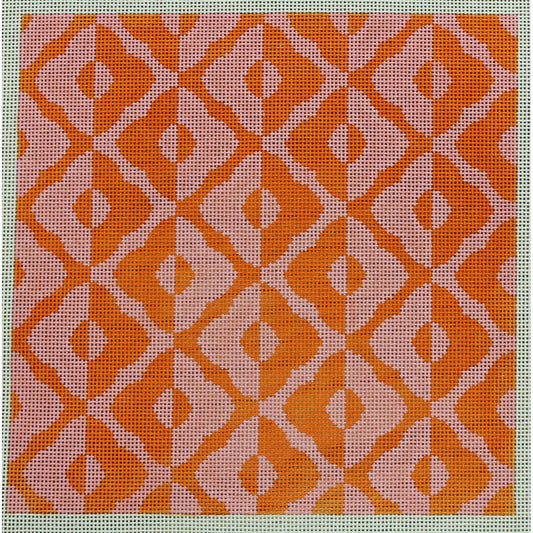 Mirror Flowers, Pink, Orange