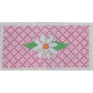 White Flower, Pink Diamond Pattern