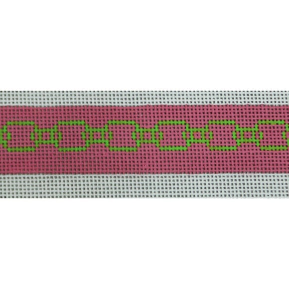 Green Chain on Pink Sunglass Strap