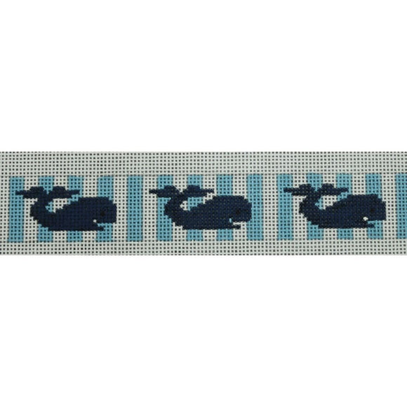 Navy Whales on Blue Sunglass Strap