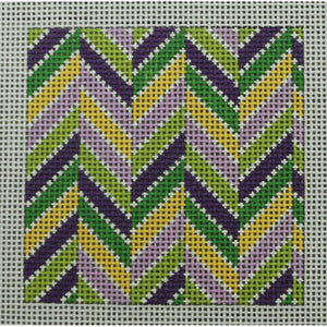 Chevron, Purple, Green, Yellow, 13 mesh