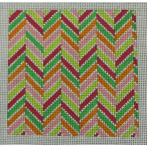 Chevron, Pink, Green, Orange