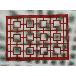 Red Geometric Squares Wallet Insert