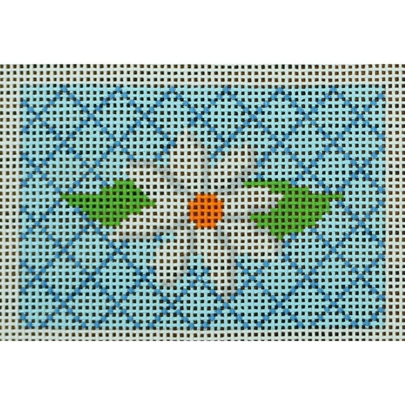 White Flower, Turquoise Lattice